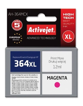 Activejet AH-364MCX Tusz (zamiennik HP 364XL CB324EE; Premium; 12 ml; czerwony)