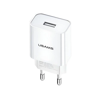 Ładowarka sieciowa Usams T18 2,1A 1xUSB- bez kabla - biała