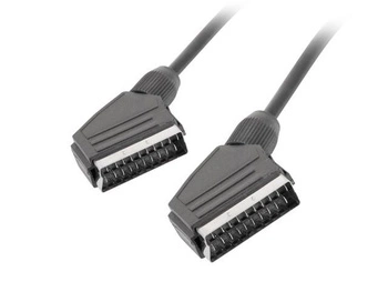 Kabel Lanberg CA-EUEU-10CC-0018-BK (SCART M - SCART M; 1,8m; kolor czarny)