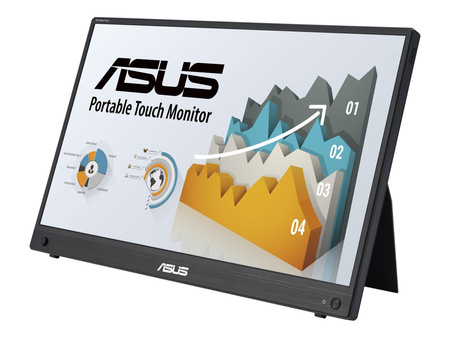 ASUS ZenScreen Touch MB16AMTR portable monitor 15.6inch IPS FHD WLED 16:9 60Hz 250cd/m2 5ms HDMI USB-C 2x1W Speakers Black+Dark Gray