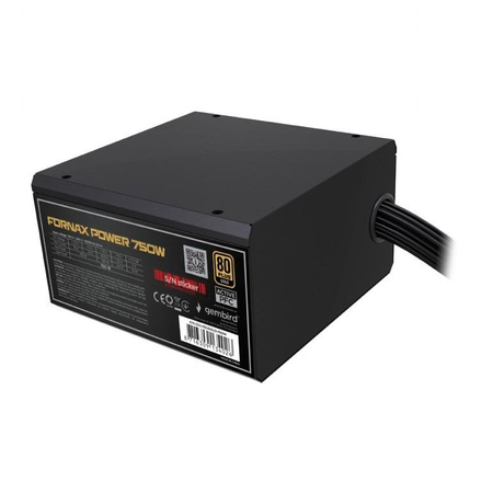 GEMBIRD Zasilacz ATX o mocy 750W aktywne PFC 12 cm fan 80+Bronze color box