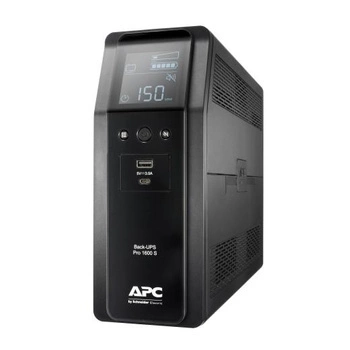 BR1600SI UPS Back ProBR1600VA/960W 6xC13, AVR,LCD, Ładowarka USB A/C Czysta sinusoida przy pracy bateryjnej