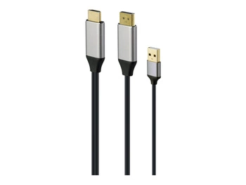 GEMBIRD A-HDMIM-DPM-01 kabel aktywny konwerter sygnału HDMI 4K na DisplayPort 2m czarny