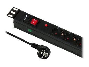 QOLTEC 53993 Listwa zasilająca CB Qoltec do RACK 19 16A 1U PDU 6xSCHUKO 2m