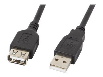 LANBERG CA-USBE-10CC-0018-BK Lanberg przedłużacz kabla USB 2.0 AM-AF 1.8m czarny