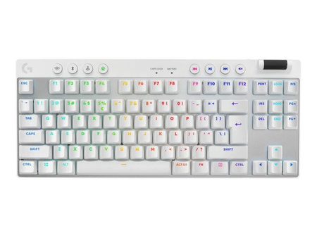 LOGITECH G PRO X TKL LIGHTSPEED Gaming Keyboard - WHITE - (US) INTL - 2.4GHZ/BT - N/A - EMEA28-935 - TACTILE