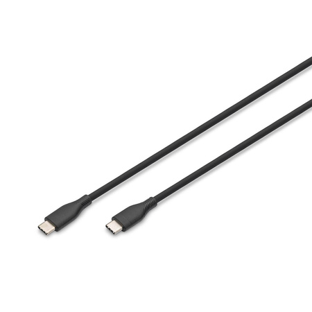Kabel zasilający DIGITUS silikonowy USB-C - USB-C, USB 2.0 60W, 1m czarny - OTW OPAK
