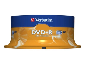 VERBATIM 43522 Verbatim DVD-R cake box 25 4.7GB 16x matte silver