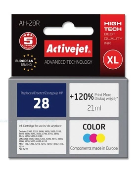 Activejet AH-28R Tusz (zamiennik HP 28 C8728A; Premium; 21 ml; kolor)