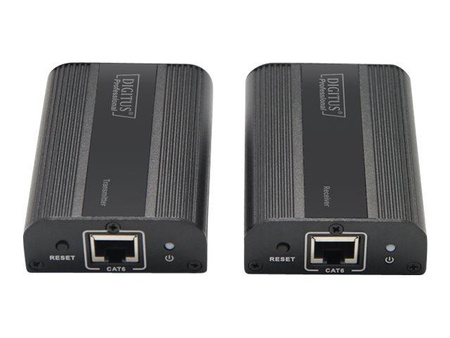DIGITUS DS-55204 Extender HDMI do 30m/60m po Cat.6/7, 4K2K 60Hz UHD, HDCP 2.2, IR, audio (zestaw)