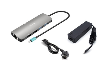 Stacja dokująca USB-C Metal Nano 2x Display Docking Station Power Delivery100W + Charger 100W 