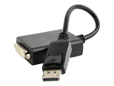 GEMBIRD A-DPM-DVIF-03 Gembird adapter Displayport v1.2 (M) -> DVI(F)29pin 10cm, czarny