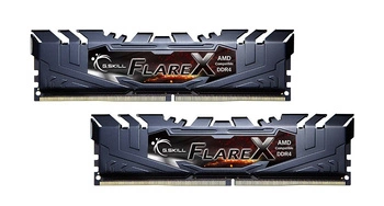 Zestaw pamięci G.SKILL FlareX AMD F4-3200C16D-32GFX (DDR4 DIMM; 2 x 16 GB; 3200 MHz; CL16)