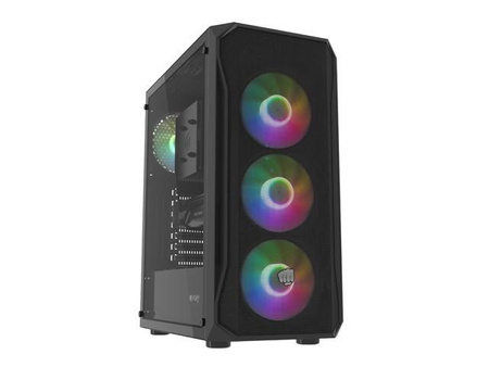 Obudowa Fury Shobo SH4F RGB Midi Tower z oknem Czarna 