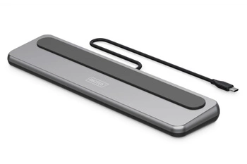 Stacja dokująca USB-C 12 portowa, max. 8K/30Hz z HDR, HDMI, DP, max. 3 monitory (MST), USB-C 3.2 Gen2, Gigabit Ethernet, SD/Micro SD, PD 100W