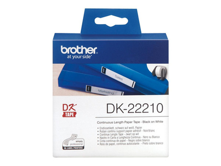 BROTHER DK22210 Taśma Brother 29mm biała QL-500A / QL-650TD / QL-1050 / QL-1060N
