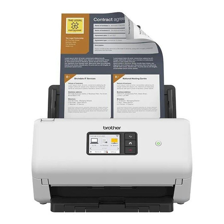 BROTHER ADS-4500W Document scanner Dual CIS Duplex A4 600x600dpi 35ppm mono/35ppm colour ADF 5250scans/d USB 3.0 LAN Wi-Fin