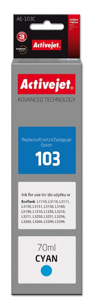 Activejet AE-103C Tusz (zamiennik Epson 103 C13T00S24A; Supreme; 70 ml; niebieski)