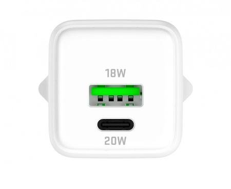 Ładowarka sieciowa USB C/A 20W/18W 3A Power delivery 3.0 QC3.0