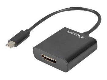 LANBERG AD-UC-HD-01 Lanberg adapter USB TYPE-C(M)-HDMI(F) 15cm Czarny