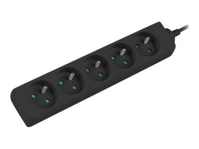 LANBERG PS0-05E-0300-BK Lanberg listwa zasilająca 3M Czarna 5X 230V PL KABEL WYKONANY Z PEŁNEJ MIEDZI