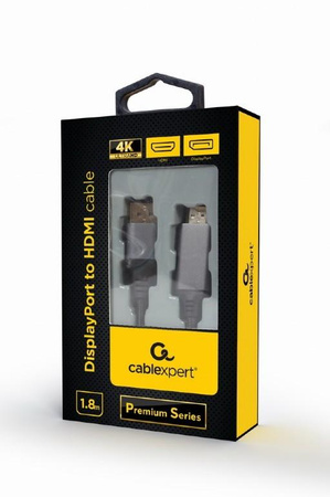 GEMBIRD DisplayPort to HDMI cable Premium Series 1.8m - Towary uszkodzone opakowania (P)