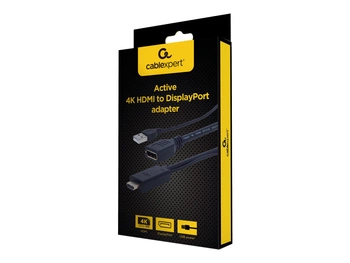 GEMBIRD A-HDMIM-DPF-01 Aktywny adapter 4K HDMI na DisplayPort czarny