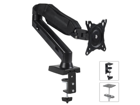 Uchwyt biurkowy do monitora Maclean MC-860, sprężyna gazowa, 13'27', 8kg, czarny - USZ OPAK