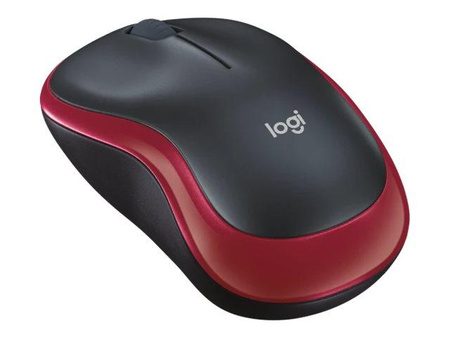 LOGITECH M185 Mouse optical wireless 2.4 GHz USB wireless receiver red
