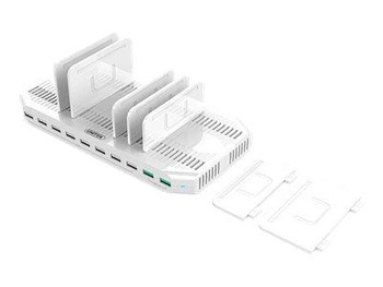 UNITEK Y-2190A Stacja ładująca 10x USB 2 4A 96W 2x QC3.0