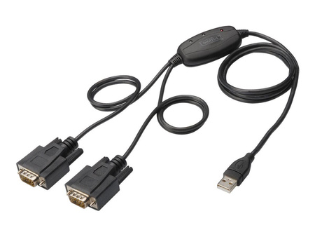DIGITUS DA-70158 Digitus kabel-konwerter USB2.0/2 x RS232 (DB9M), 5 LGW