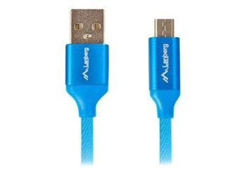 LANBERG CA-USBM-20CU-0010-BL Lanberg Kabel Premium Quick Charge 3.0, USB Micro-B(M)->A(M) 1M Niebieski