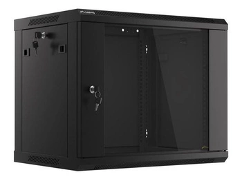 Szafa instalacyjna Rack wisząca 19" 9U 600x450 czarna Lanberg (flat pack)
