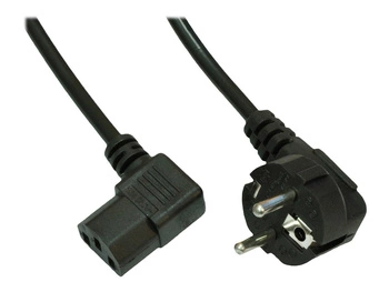 AKYGA Power cable AK-PC-12A angle CCA IEC C13 CEE 7/7 250V/50Hz 3m