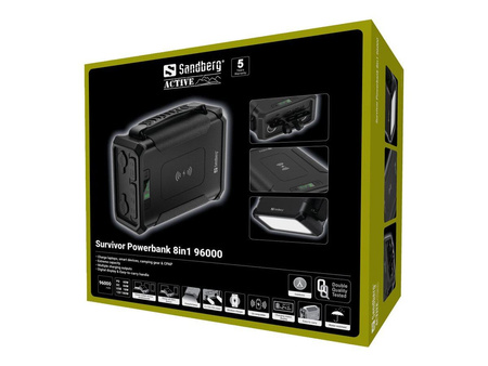 SANDBERG Survivor Powerbank 8in1 96000