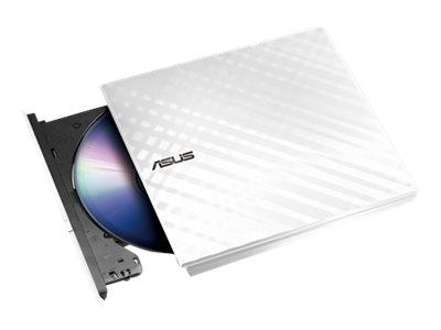 ASUS SDRW-08D2S-U Lite ext.Slim DVD Writer 8x DVD±R 6x DVD±R DL 5x DVD-RAM USB 2.0 incl.Cyberlink Power2Go white