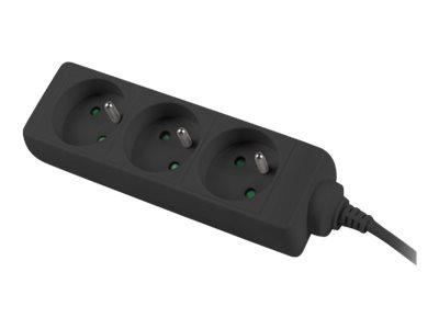 LANBERG PS0-03E-0300-BK Lanberg listwa zasilająca 3M Czarna 3X 230V PL KABEL WYKONANY Z PEŁNEJ MIEDZI