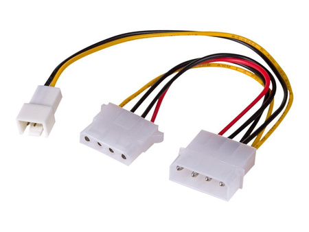 AKYGA Adapter z kablem AK-CA-35 Molex m / 3 pin 12V m / Molex f 2x 15cm