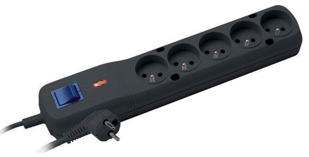 Listwa zasilająca Lestar LV-530W 5W 2,5m czarna - BRAK OPAK