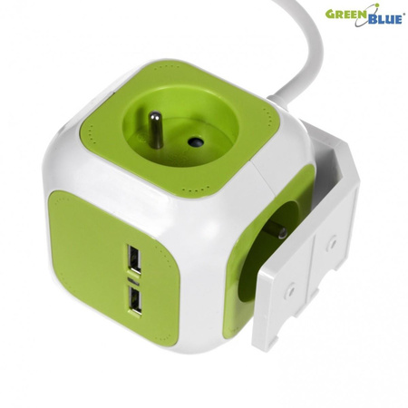 MagicCube poczwórne gniazdko prądowe, 2 wejścia usb 1,4m GB118