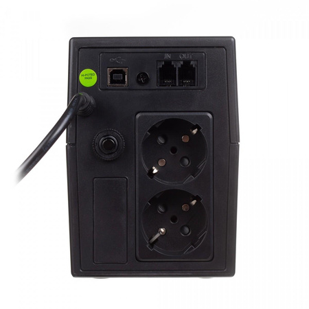 DIGITUS DN-170064-LCD Zasilacz awaryjny UPS Line-Ineractive LCD, 800VA/480W, AVR, 2xSCHUKO, USB, RJ11