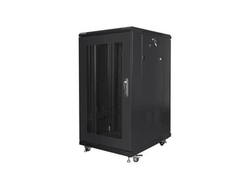 Szafa stojąca 19 cali 22U 600x800 drzwi perforowane, czarna