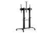 Stojak mobilny pojedynczy z półką i uchwytem na kamerę, 1xLCD max. 120" max. 140kg, VESA max. 1000x600