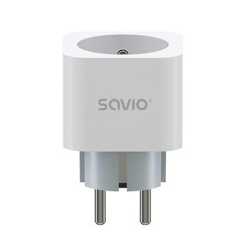 SAVIO INTELIGENTNE GNIAZDKO WI-FI, 16A, TIMER, POMIAR ZUŻYCIA ENERGII, AS-01