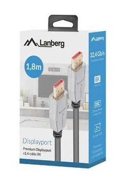 Kabel DisplayPort Lanberg M/M v1.4 1,8m 8K czarny