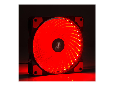 AKYGA Wentylator systemowy AW-12E-BR 120mm 33 LED czerwony Molex