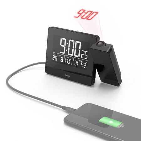 Zegar budzik Plus Charge z projektorem 