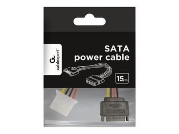 GEMBIRD CC-SATA-PS-M Gembird kabel Sata zasilajacy (M) -> Molex (F) 15cm