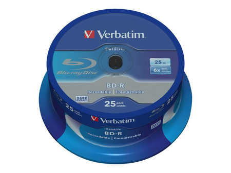 VERBATIM 43837 BluRay BD-R Single layer DATALIFE VerbatimSpindle 25 25GB 6x