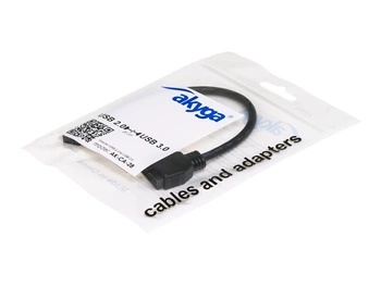 AKYGA Adapter z kablem AK-CA-28 USB 19 pin m / USB 9 pin f 20cm
